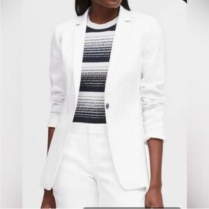 Banana Republic White Long and Lean Blazer Size 4